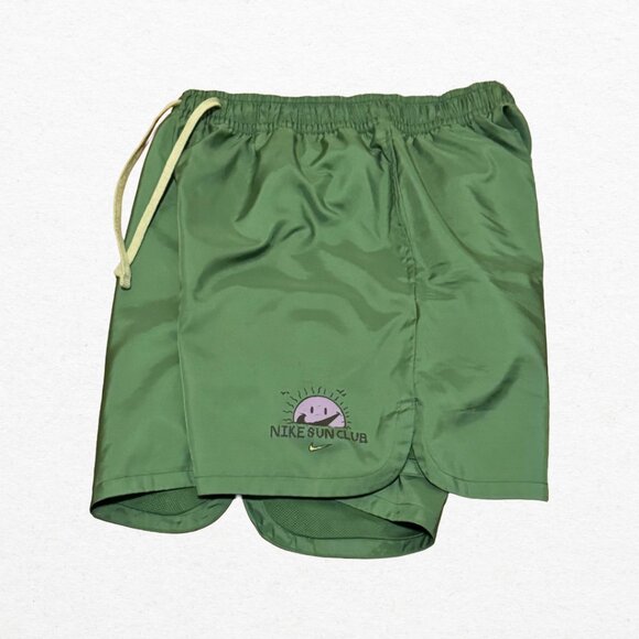 Nike Sun Club Green Activewear Drawstring Polyester Gym Shorts Size Small - Picture 3 of 8